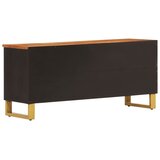 TV ormarić smeđe-crni 100 x 33,5 x 46 cm od masivnog drva manga | shoptok.hr