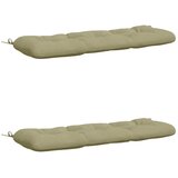  Jastučići za klupe VIANEN 2 kom. 100% poliester Svijetlo zelena - Svijetlo zelena 130 x 40 x 12 cm | shoptok.hr