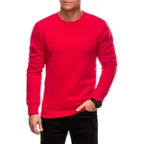 Edoti BASIC men's uniform round neck sweatshirt - red