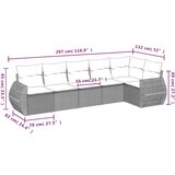 vidaXL 6-dijelni set vrtnih sofa od poliratana s jastucima smeđi | shoptok.hr