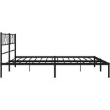 Metalni okvir za krevet s uzglavljem crni 183x213 cm | shoptok.hr