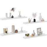  Zidne police 4 kom visoki sjaj bijele 60 x 9 x 3 cm | Eponuda.com