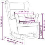  Gugalni stol White 74x90x102 cm Linen, (22123331) | Shoptok.si