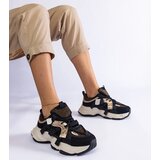 Gemre Black sneakers with gold inserts Candra | shoptok.hr