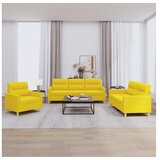 vidaXL 3-dijelni set sofa s jastucima svjetložuti od tkanine Cijene