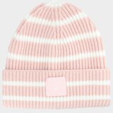 4f Girls winter hat striped light pink JWAW24 Cene