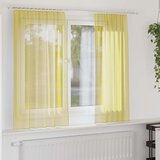 Voile zavjese s džepovima za šipke 2 kom žute | shoptok.hr