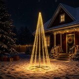  LED božićno drvce 540 LED lampica Topla bijela Čelik | shoptok.hr