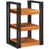 vidaXL Noćni ormarić Smeđa i crna 38 x 33 x 58 cm Masivni drvo akacija | shoptok.hr