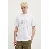 Hugo Bombažna kratka majica moška, bela barva, 50516724