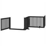 vidaXL Vrata za pse s vratašcima 4 panela sklopiva 320 cm drvo topole | shoptok.hr