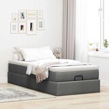 vidaXL otomanski okvir kreveta s madraca tamnosivi 100x200cm tkanine | shoptok.hr