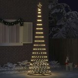 vidaXL LED božično drevesce Toplo bela 138.5 x 138.5 x 399 cm Kovina | Shoptok.si