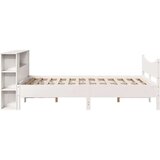 vidaXL Posteljni okvir brez vzmetnice bel 140x190 cm trdna borovina | Shoptok.si