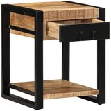 vidaXL Stranska miza 40x40x50 cm Masivni neobdelan les Mango | Shoptok.si