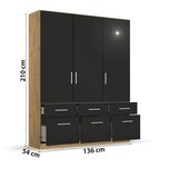 Rauch Möbel Omara S Klasičnimi Vrati Črna, Rjava | Shoptok.si