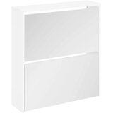 Ormarić za cipele 2 razine s ogledalom bijeli 63 x 17 x 67 cm | shoptok.hr