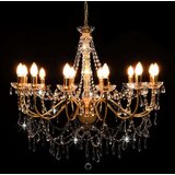 x Luster s perlama zlatni 12 žarulja E14 | shoptok.hr