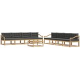 Set vanjskih sofa 9 kom. Bijela i antracit Poliester | shoptok.hr