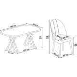 Hanah home Trpezarijski set, 7 dijelova, bež | Eponuda.ba