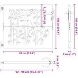  Vrtna vrata 85 x 100 cm Čelik s praškastim premazom Crna | shoptok.hr
