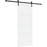  Klizna vrata Bijela i crna 83 x 202 cm Masivna borovina | Eponuda.ba