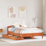 vidaXL Okvir kreveta bez madraca voštano smeđi 140x190 cm od borovine | shoptok.hr