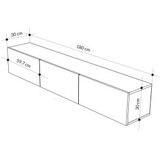 Hanah home Hanah Kućna TV komoda Francy 180, 180x30x30 cm, Bijela | Eponuda.ba