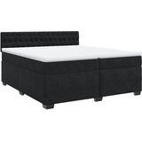  Krevet s oprugama i madracem crni 200x200 cm baršunasti | shoptok.hr