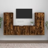 vidaXL Komplet TV omaric 3-delni dimljen hrast konstruiran les | Shoptok.si