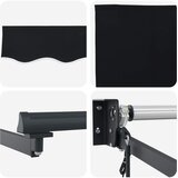 Nadstrešnica Crna 350 x 250 cm Poliester i metal | shoptok.hr