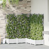 vidaXL Vrtna korita Bela Plastika 120 x 120 x 125.5 cm Cene