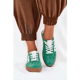 VINCEZA Sneakers Sports Shoes Suede Green 79517 | Shoptok.si