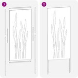 vidaXL Dekorativna ploča za vrt Srebrno 50 x 140 cm Pocinčani čelik | shoptok.hr