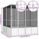  Kavez za ptice sivi 213,5x217,5x211,5 cm od pocinčanog čelika | Eponuda.com