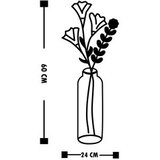 Wallity Zidna dekoracija Cvijet 6, 24x60 cm, 1,5 mm, Crna | Eponuda.ba