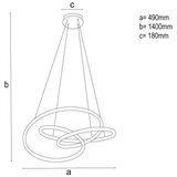  LED prigušiva luster na sajli LED/85W/230V 3000-6500K prečnik 49 cm + daljinski upravljač | Eponuda.com