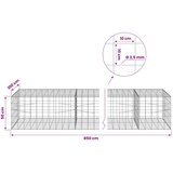  Gabion s žicom debljine 3 5 mm i mrežom 10x10 cm 850x100x50 cm - 100 cm 50 cm 850 cm | shoptok.hr