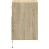 vidaXL Stenska nočna omarica z LED lučkami 2 kosa sonoma hrast | Shoptok.si