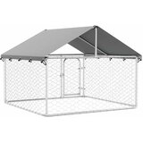 Vanjski kavez za pse s krovom 200 x 200 x 150 cm | shoptok.hr