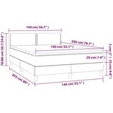  Krevet s oprugama i madracem crni 140x200 cm baršunasti | shoptok.hr