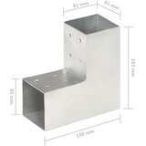 Spojnik za stupove u L-obliku od pocinčanog metala 81 x 81 mm | shoptok.hr