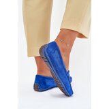 Boto Ladies Suede Moccasins Cobalt Lenvie | shoptok.hr
