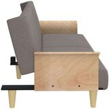  Raztegljiv kavč z naslonjali za roke taupe blago, (20697725) | Shoptok.si