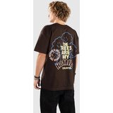 Dravus Souveneir Upcycle Boxy T-shirt dark chocolate Cene