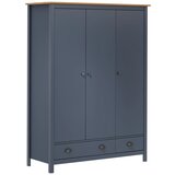 vidaXL Garderobna omara s 3 vrati Hill siva 127x50x170 cm borovina Cene