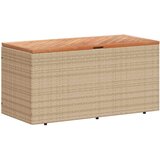  Vrtna kutija za pohranu bež 110x50x54 cm poliratan drvo bagrema | shoptok.hr