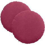  Jastučići za sjedenje 2 pcs Vinska crvena Ø30 x 13 cm Baršun | Eponuda.ba