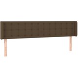  Uzglavlje s ušima tamnosmeđe 183x16x78/88 cm od tkanine | shoptok.hr