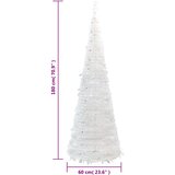  Umjetno božićno drvce 150 LED žarulja bijelo 180 cm | shoptok.hr